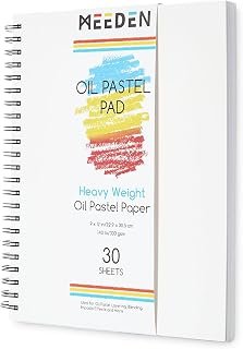 MEEDEN 9"x 12" Oil Pastel Paper Pad: 140lb/300gsm, 30 Sheets Fine Textured