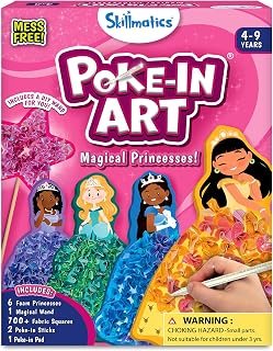 Skillmatics Poke-in Art – Magical Princesses, DIY Craft Kit, Gifts for Kids