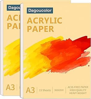 DagouColor Acrylic Paper for Painting - A3, 2 Pack