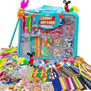 Arts and Crafts Supplies for Kids - 1600+Pcs Craft Kits for Kids - DIY School Craft Project for Kid Age 4 5 6 7 8-12 Gifts for Girls and Boys Crafts for Girls Ages 8-12 Arts Activities