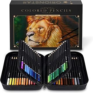 Orionstar Colouring Pencils Set of 72 Colours with Zipper Case for Adult Artist Beginner, Vibrant Numbered Pencil with Premium Soft Core for Professional Drawing Art, Sketching, Shading, Coloured Book