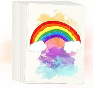 iGolife 50 Sheets Watercolor Paper 13.5 x 19.5 cm 140lb/300gsm Thick Off-White Painting Paper Art Supplies for Adults Sketch Pad Water Color Paper Gifts for Students