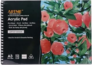 ARTME A3 Acrylic Pad Landscape 12 Sheets 400gsm Acid Free Artist Paper