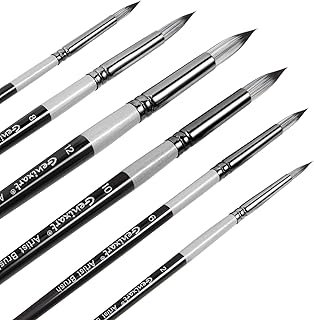 Genixart Round Paint Brush Set – Art Paintbrushes Acrylic Oil Watercolor