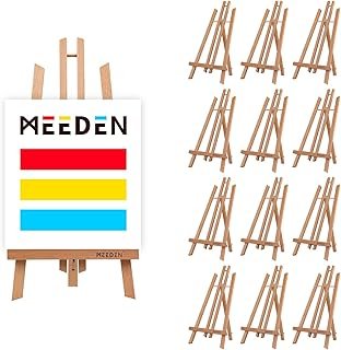 MEEDEN Table Easel for Painting: 12 Pack 50cm Beech Wood Display Easel