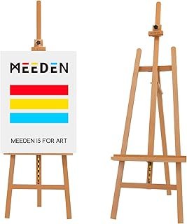 MEEDEN Large Basic Studio Easel: Solid Beechwood, Hold Art Canvas up to 50"