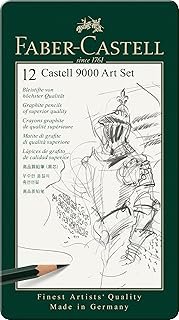 Faber-Castell Castell 9000 Graphite Pencil Art Set, 12 Pack, (10-119065)