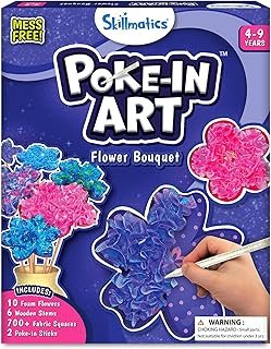 Skillmatics Poke-in Art – Flower Bouquet, DIY Craft Kit, Gifts for Kids