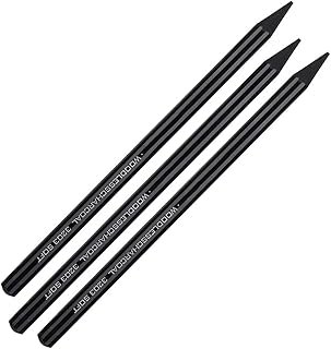 Professional Woodless Charcoal Pencil Set, 3pcs Pure Carbon Sketch Pencil with Soft, Medium, and Hard Grades, Great Gifts for Artists, Students, Teens, Kids, and Beginners