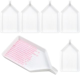 6 PCS Plastic Diamond Painting Bead Sorting Trays – Durable Craft Accessories for DIY Diamond Art, Nail Art & Phone Decoration