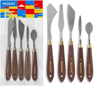 MEEDEN 5 Pieces Painting Knife Set: Versatile Stainless Steel Spatula