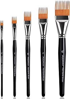 Fuumuui Grainer Paint Brush Set–5pcs Professional Flat Comb Paint Brushes