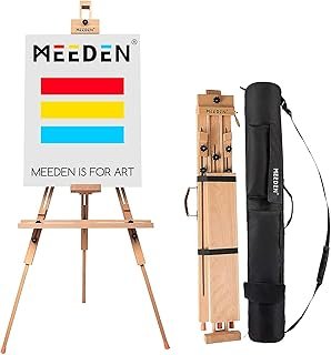 MEEDEN Portable Tripod Easel for Painting: Solid Beech Wood Art Easel