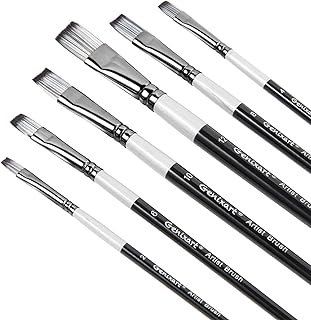 Genixart Flat Paint Brush Set – Art Paintbrushes Acrylic Oil Watercolor