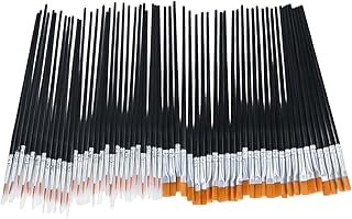 60-Piece Paint Brush Set for Acrylic, Watercolour & Model Building - Premium Acrylic Paint Brushes with Nylon Bristles - Perfect Watercolour Brushes Set for Acrylic, Watercolour, Oil, and Models