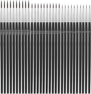 Anezus Tiny Detail Paint Brushes 30 Pcs Fine Paint Brushes Set with 3 Size #0#00#000 Liner Brush for Miniature 40k Model Crafts Watercolor Acrylics Oil