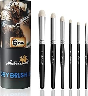 Golden Maple Dry Brush Miniature Painting Drybrush Set 6PC Professional Modellers Miniature Paint Brushes for Miniatures, Model, Enamel & Fantasy Figurines Painting