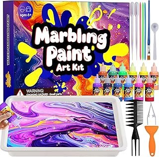 Wukon Water Marbling Paint Kit for Kids Ages 3-13 Art Crafts Birthday Gifts