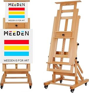 MEEDEN Movable Large H-Frame Easel: Holds Art Canvas Up to 79" for Studio