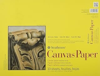 Strathmore 300 Series Canvas Pa, 12"x16" Glue Bound, 10 Sheets