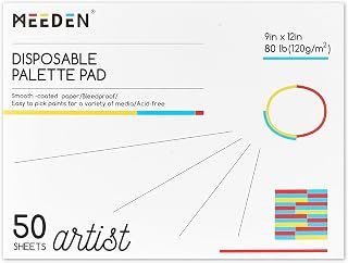 MEEDEN Artist Palette Paper Pad: 9"x12", 50 Sheets (80lb/120gsm) for Adult