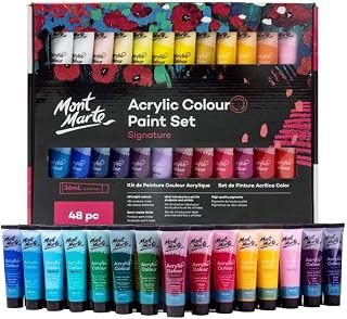 MONT MARTE 18/24/36/48pc 36ml Acrylic Paint Set (48PC)