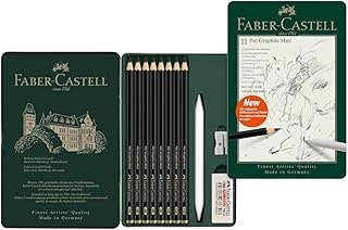 Faber-Castell Pitt Graphite Matt Pencils, Assorted – Tin of 11 (18-115220)