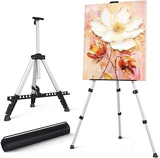 Art Painting Easel Stand, Adjustable Display Tripod Artist Floor Sign Easel