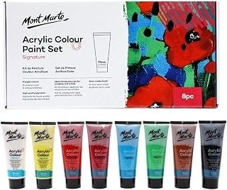 Mont Marte Signature Acrylic Colour Paint 8-Pieces Set, 75 ml