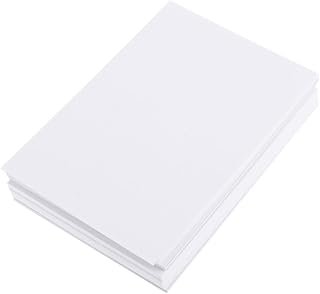 PACKOVE 100 Sheets Canvas Paper for Painting and Drawing, White Sketching Paper 8.3x5.8 Inch, Resists Yellowing and Opens Flat, for Artists and Painting Projects